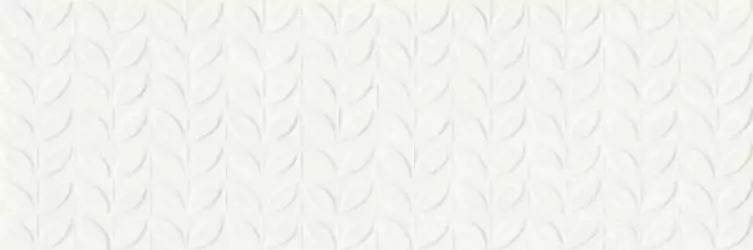 RA6J Плитка Vida Struttura Foglia 3D Bianco Rett 30x90